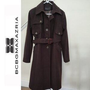 BCBGMaxAzria Wool Belted Trench Coat